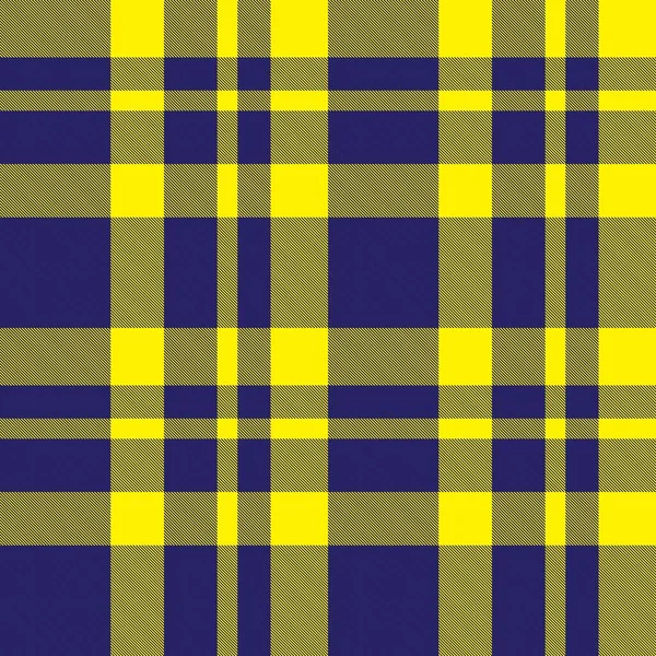 Yellow Plaid Geruit Tartan Naadloos Patroon Geschikt Voor Mode Textiel — Stockvector