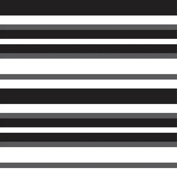 Černobílé Vodorovné Pruhované Bezešvé Vzor Pozadí Vhodné Pro Módní Textilie — Stockový vektor