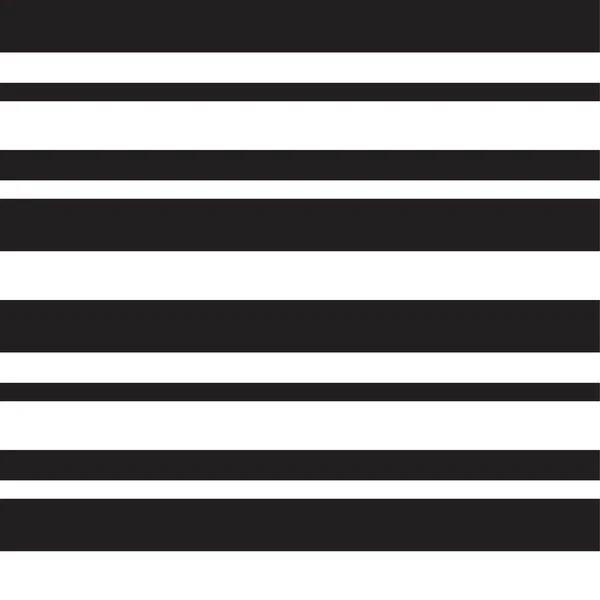 黑色和白色水平条纹无缝图案背景适合流行纺织品 — 图库矢量图片
