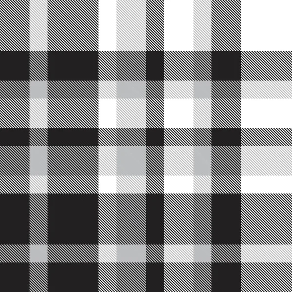 Siyah Beyaz Ekoseli Kareli Ekose Desenli Moda Tekstil Grafikleri Için — Stok Vektör