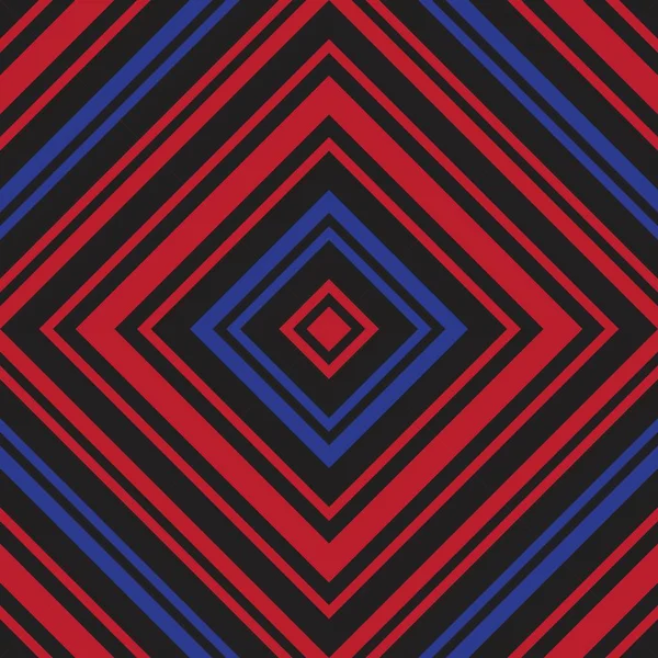 Rojo Azul Argyle Diagonal Rayas Sin Costuras Patrón Fondo Adecuado — Archivo Imágenes Vectoriales