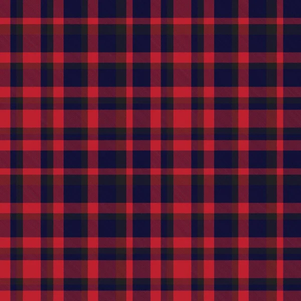 Red Navy Plaid Checkered Tartan Seamless Pattern Suitable Fashion Textiles — Stock Vector