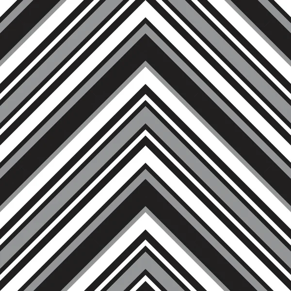 Black White Chevron Diagonal Striped Seamless Pattern Background Suitable Fashion — Stock Vector