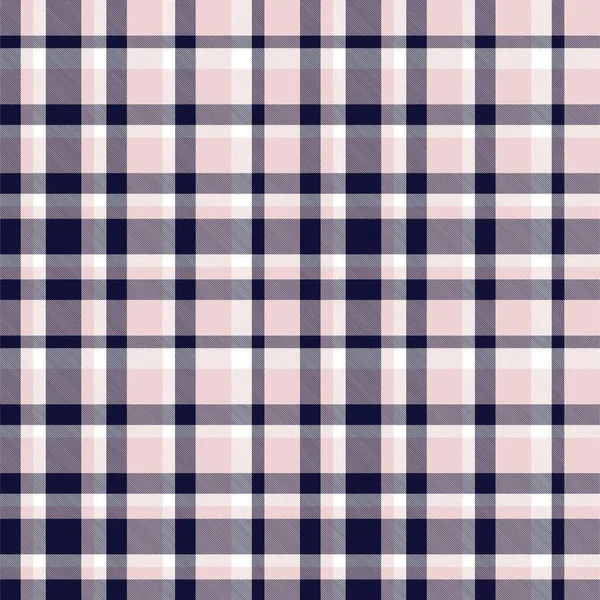 Růžové Námořnictvo Plaid Kostkované Tartan Bezešvé Vzor Vhodný Pro Módní — Stockový vektor