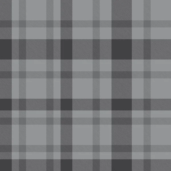 Plaid Gris Cuadros Tartán Patrón Sin Costura Adecuado Para Textiles — Vector de stock