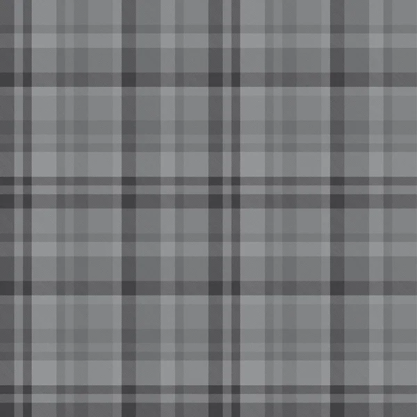 Grey Plaid Geruit Tartan Naadloos Patroon Geschikt Voor Mode Textiel — Stockvector