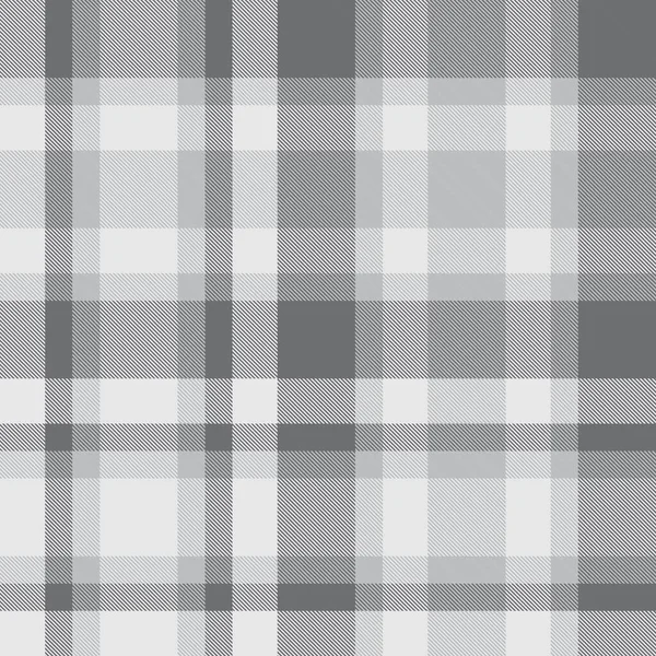 Grey Plaid Geruit Tartan Naadloos Patroon Geschikt Voor Mode Textiel — Stockvector