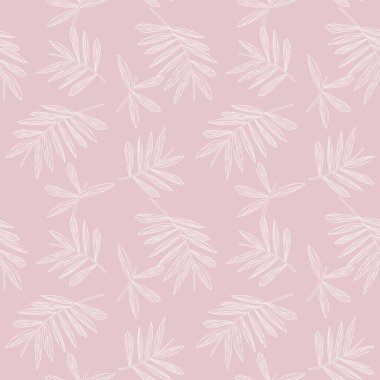 Pembe Tropik Yaprak botanik desensiz arka plan moda baskıları, grafikler, arka planlar ve el sanatları için uygundur