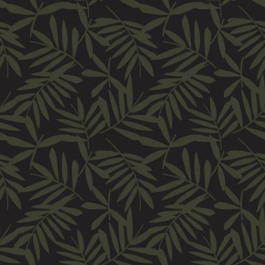 Yeşil Tropik Yaprak botanik desensiz arka plan moda baskıları, grafikler, arka planlar ve el sanatları için uygundur