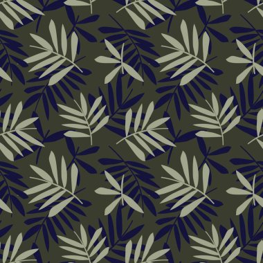 Yeşil Tropik Yaprak botanik desensiz arka plan moda baskıları, grafikler, arka planlar ve el sanatları için uygundur