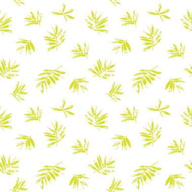 Sarı Tropikal Yaprak botanik desensiz arka plan moda baskıları, grafikler, arka planlar ve el sanatları için uygundur