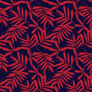 Kırmızı Donanma Tropik Yaprak botanik desensiz arka plan moda baskıları, grafikler, arka planlar ve el sanatları için uygun