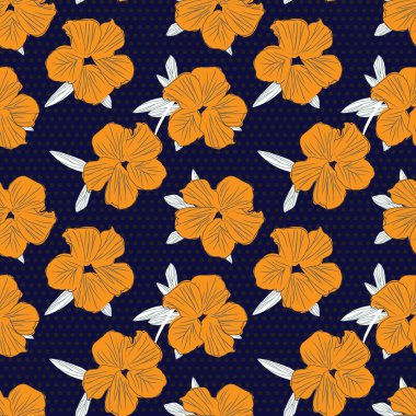 Portakallı bitkisel bitki desenli arka plan moda baskıları, grafikler, arka planlar ve el sanatları için uygun