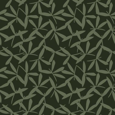 Yeşil bitkisel bitki örtüsü desensiz arka plan moda baskıları, grafikler, arka planlar ve el sanatları için uygun