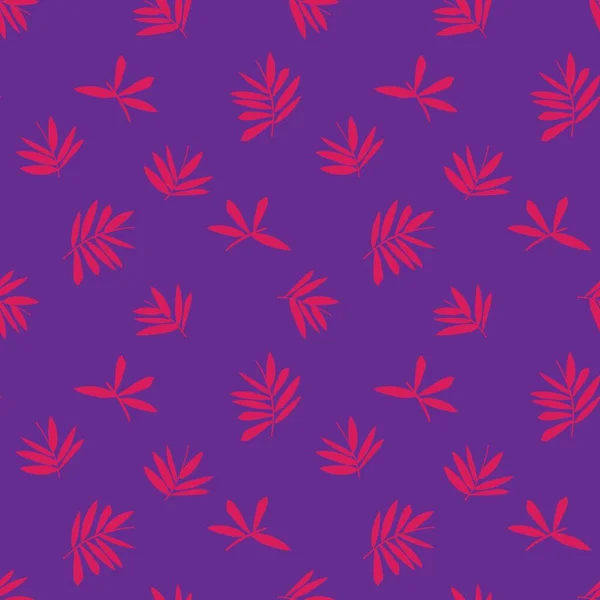 Фиолетовый Тропический Лист Ботанический Бесшовный Фон Шаблона Подходит Модных Принтов — стоковый вектор
