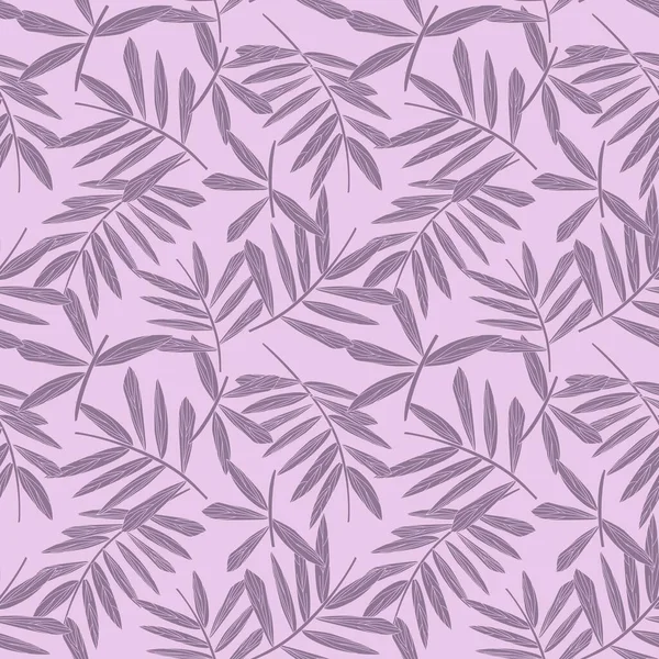Purple Tropical Leaf Botanical Seamless Pattern Background Suitable Fashion Prints — Stock Vector