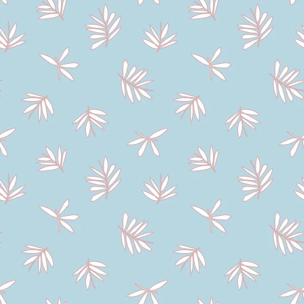 Sky Blue Tropical Leaf Botanique Fond Motif Sans Couture Adapté — Image vectorielle