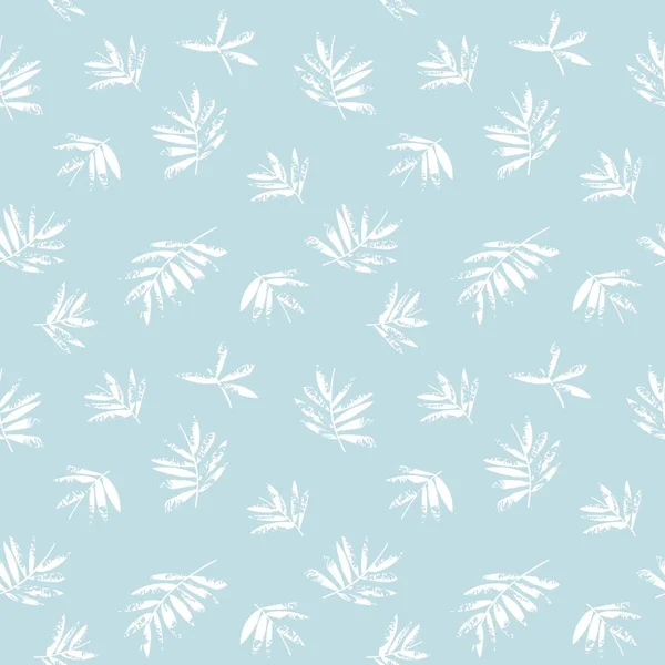 Sky Blue Tropical Leaf Botanique Fond Motif Sans Couture Adapté — Image vectorielle