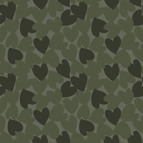 Corazón Verde Forma San Valentín Patrón Sin Costuras Fondo Para — Archivo Imágenes Vectoriales