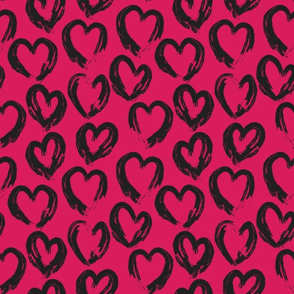 Pink Heart Formed Valentine Day Seamless Pattering Background Fashion Textiles — стоковий вектор