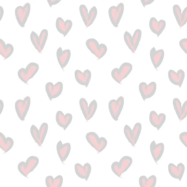 Růžové Srdce Tvaru Valentýna Bezešvé Vzor Pozadí Pro Módní Textilie — Stockový vektor