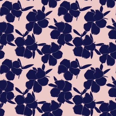 Moda baskıları, grafikler, arka planlar ve el sanatları için uygun Pembe Donanma Çiçeksiz desenli