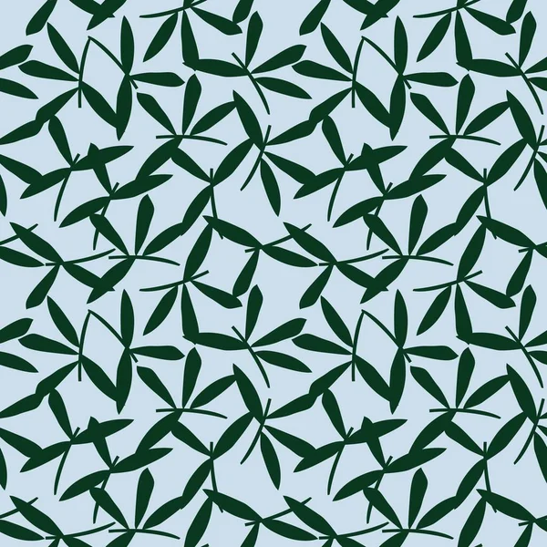 Himmelblau Floral Botanischen Nahtlosen Muster Hintergrund Geeignet Für Mode Prints — Stockvektor