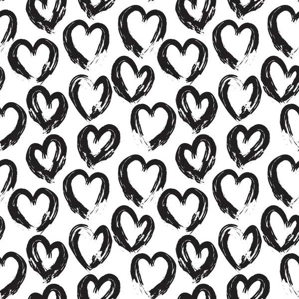 Beyaz Kalp Moda Tekstil Grafikleri Için Sevgililer Gününü Kusursuz Bir — Stok Vektör