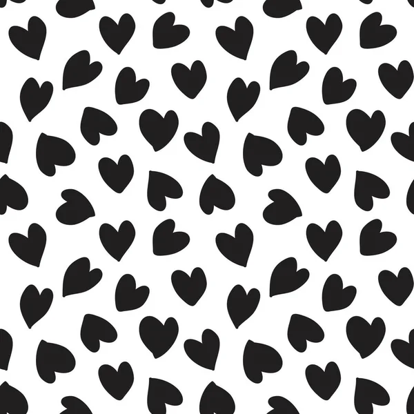 White Heart Förmigen Valentinstag Nahtlose Muster Hintergrund Für Modetextilien Grafiken — Stockvektor