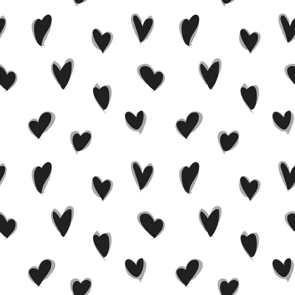 White Heart Formed Valentine Day Seamless Pattering Background Fashion Textiles — стоковий вектор