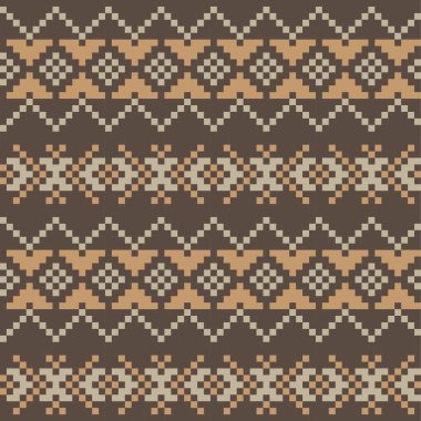 Moda tekstil, örgü ve grafikler için kahverengi Noel panayırı desenli arka plan