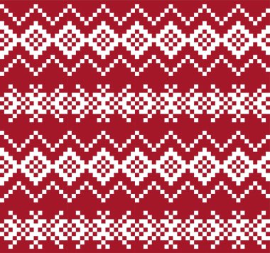 Moda tekstil, örgü ve grafikleri için kırmızı Noel panayırı desenli arka plan