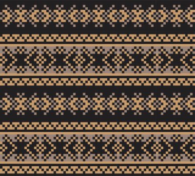 Moda tekstil, örgü ve grafikler için kahverengi Noel panayırı desenli arka plan