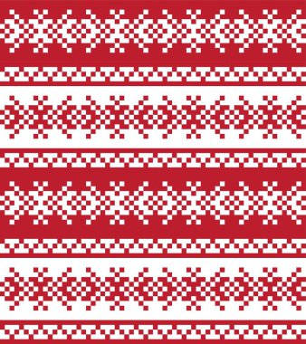 Moda tekstil, örgü ve grafikleri için kırmızı Noel panayırı desenli arka plan