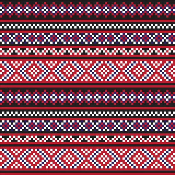 Red Christmas Fair Isle Pattern Background Fashion Textiles Knitwear Graphics — Stock Vector