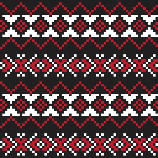 Moda Tekstil Örgü Grafikleri Için Kırmızı Noel Panayırı Desenli Arka — Stok Vektör