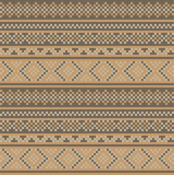 Brown Christmas Fair Isle Patterial Background Fashion Textiles Knitwear Graphics — 스톡 벡터