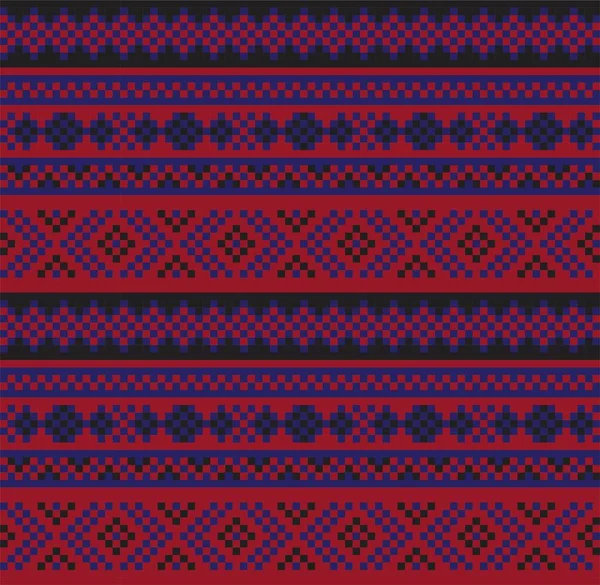 Red Navy Weihnachtsmarkt Insel Muster Hintergrund Für Modetextilien Strickwaren Und — Stockvektor