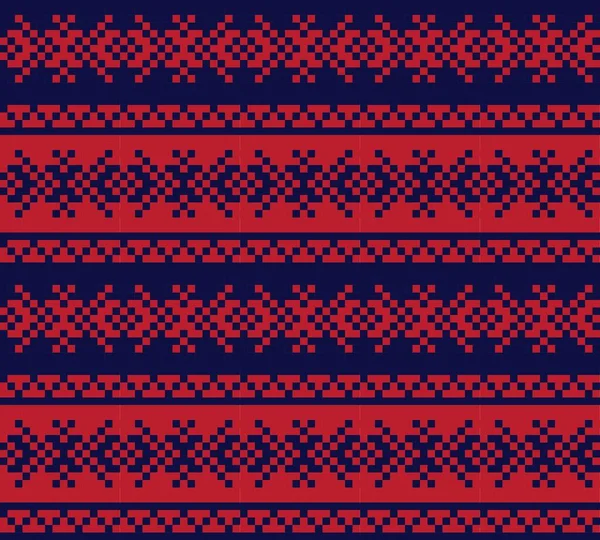 Christmas Navy Christmas Fair Isle Background Fashion Textiles Knitwear Graphics — стоковий вектор