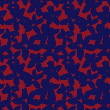 Kızıl Donanma Çiçek fırçası, moda baskıları, grafikler, arka planlar ve el sanatları için kusursuz desenli fırça darbeleri sergiliyor