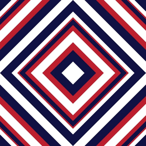 Rojo Azul Argyle Diagonal Rayas Sin Costuras Patrón Fondo Adecuado — Archivo Imágenes Vectoriales