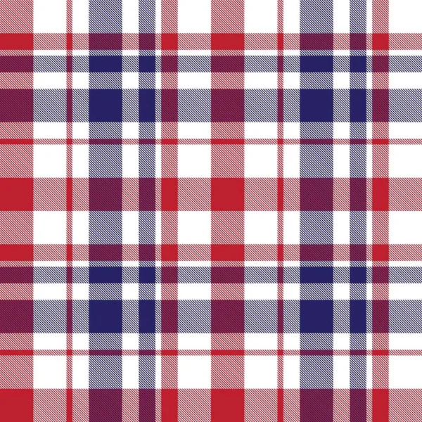 Plaid Rouge Marine Carreaux Motif Tartan Sans Couture Adapté Aux — Image vectorielle