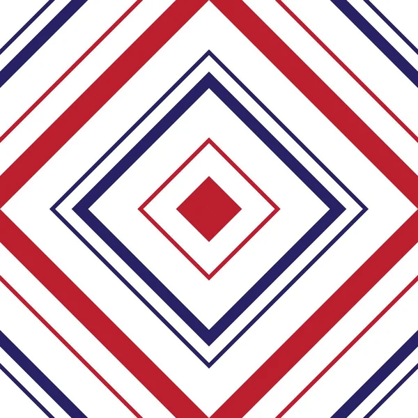 Rosso Blu Argyle Diagonale Righe Senza Cuciture Modello Sfondo Adatto — Vettoriale Stock