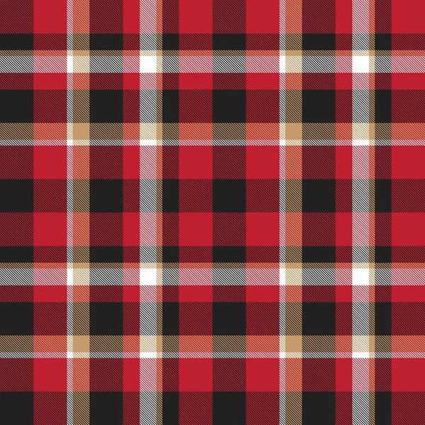 Κόκκινο Καρό Καρό Tartan Αδιάλειπτη Μοτίβο Κατάλληλο Για Υφάσματα Μόδας — Διανυσματικό Αρχείο