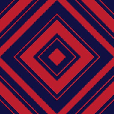 Moda tekstili ve grafikleri için uygun kırmızı ve mavi köşegen çizgili desensiz arkaplan