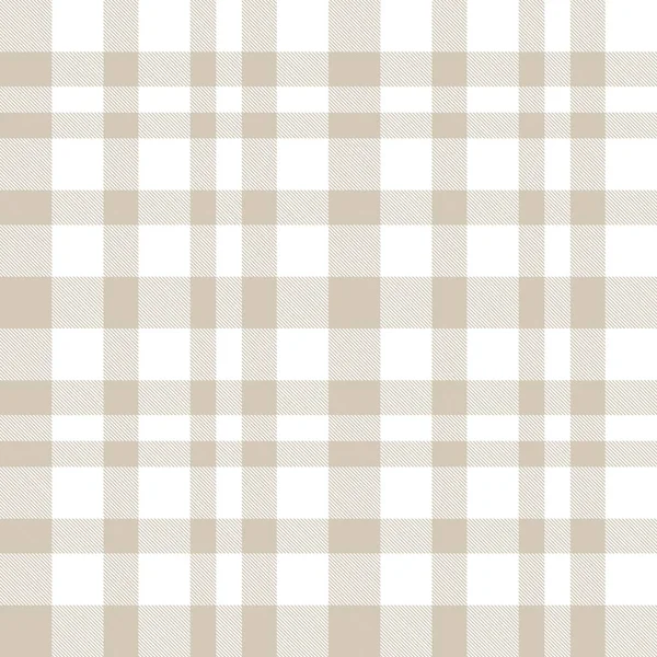 Taupe Marrón Plaid Patrón Sin Costuras Tartán Adecuado Para Textiles — Vector de stock