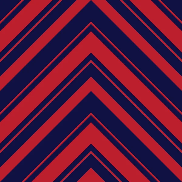 Rosso Blu Chevron Diagonale Righe Senza Cuciture Modello Sfondo Adatto — Vettoriale Stock