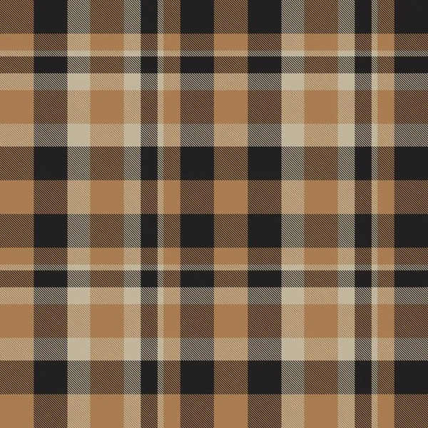 Taupe Marrón Plaid Patrón Sin Costuras Tartán Adecuado Para Textiles — Vector de stock