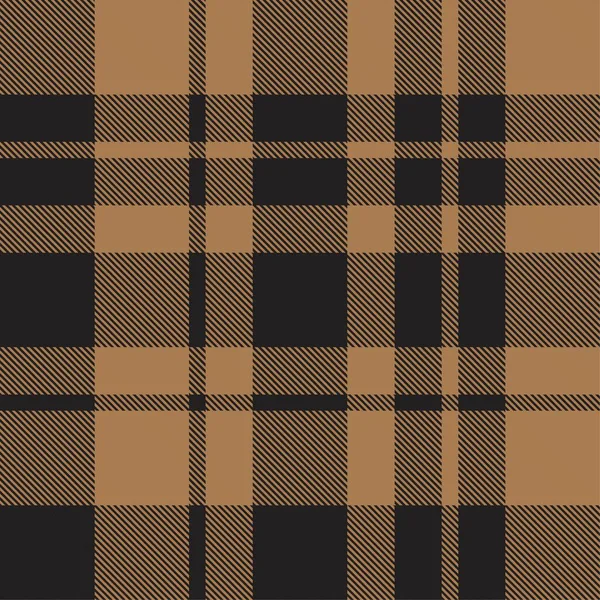 Brown Taupe Plaid Tartan Zökkenőmentes Minta Alkalmas Divat Textíliák Grafikák — Stock Vector