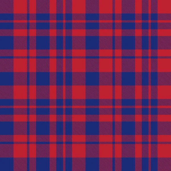 Rood Marine Ruitje Geruit Tartan Naadloos Patroon Geschikt Voor Mode — Stockvector